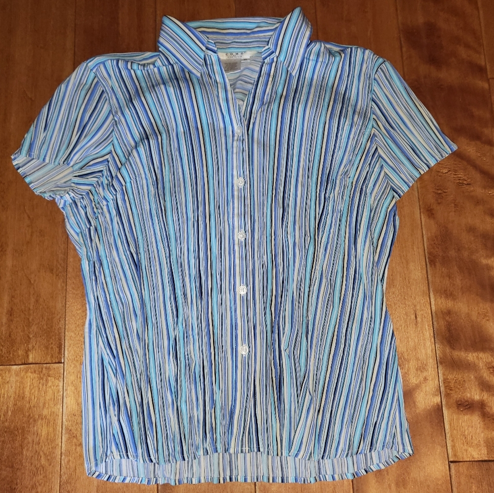 Como Fred David Button-Up Collared Blouse - image 2